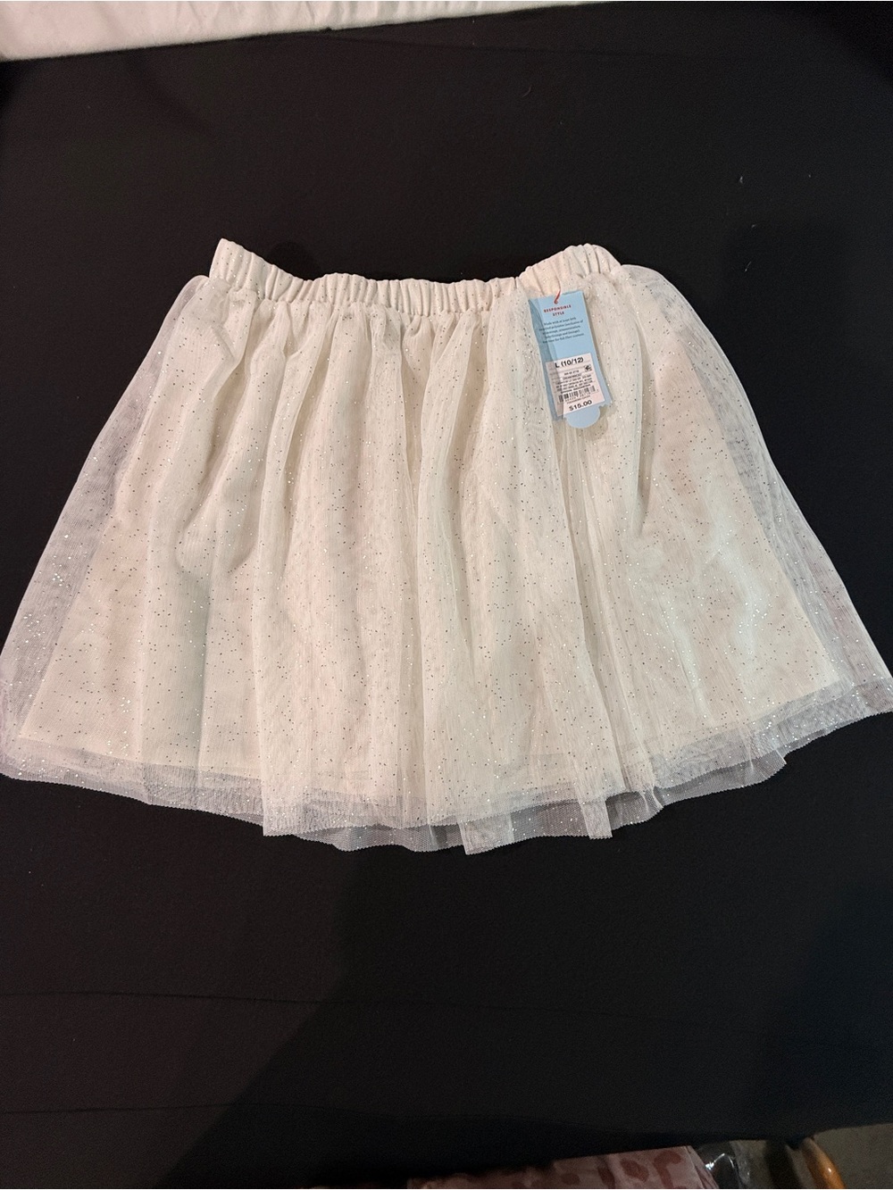 Girls' Sparkle Tulle Skirt - White cat & Jack brand